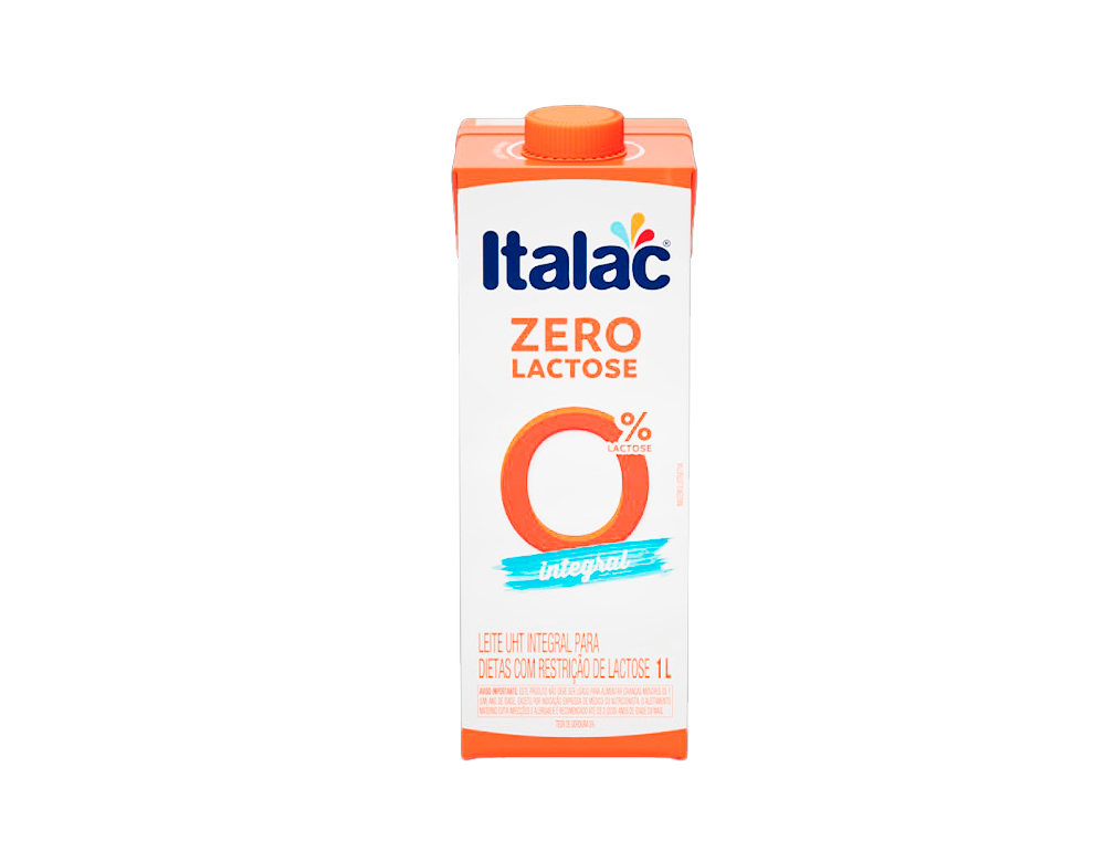 LEITE INTEGRAL ZERO LACTOSE ITALAC 1 L (CX 12 UN)